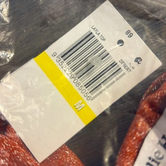 NWT [Charlie Holiday] Layla Shimmering Metallic Crop Top in Desert Women’s Sz M - Picture 8 of 9